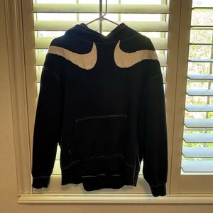 Nike Black Hoodie with White Logo